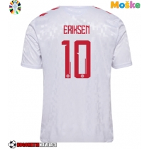 Moške Nogometnih dresov Danska Christian Eriksen #10 Gostujoči EP 2024 Kratki rokavi